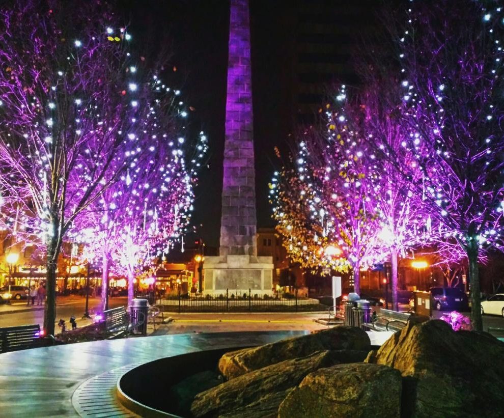 Winter Lights in Downtown Asheville